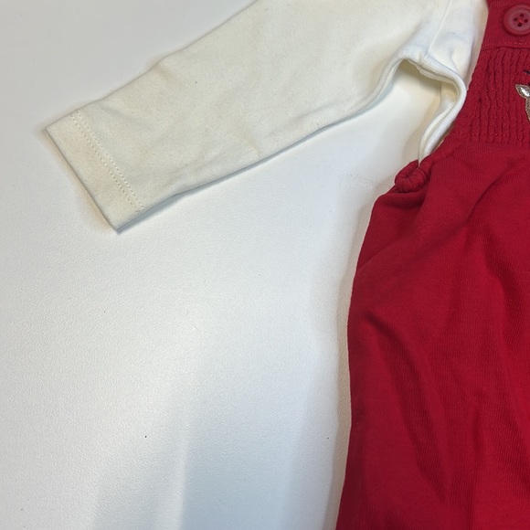 Starting Out 2PC Christmas Set, Ivory Onesie, Red Overalls, NWT! - Picture 4 of 5